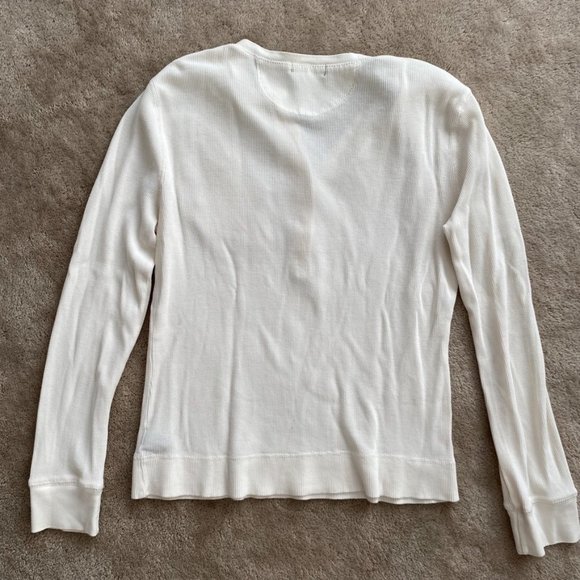 Ralph Lauren LRL Waffle Knit White Long Sleeve Shirt - Picture 4 of 4